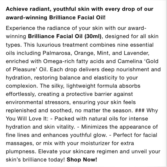 NIB Emma Hardie Brilliance Facial Oil overnight Treatment - Picture 5 of 10